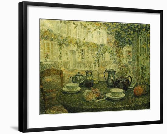 The Stone Table; Le Table De Pierre, 1919-Henri Eugene Augustin Le Sidaner-Framed Giclee Print