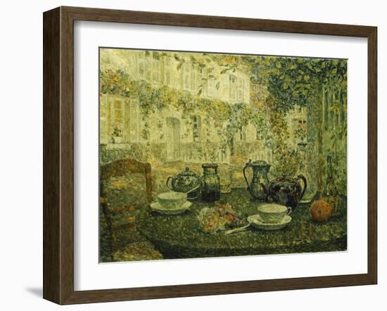 The Stone Table; Le Table De Pierre, 1919-Henri Eugene Augustin Le Sidaner-Framed Giclee Print