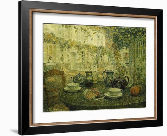 The Stone Table; Le Table De Pierre, 1919-Henri Eugene Augustin Le Sidaner-Framed Giclee Print