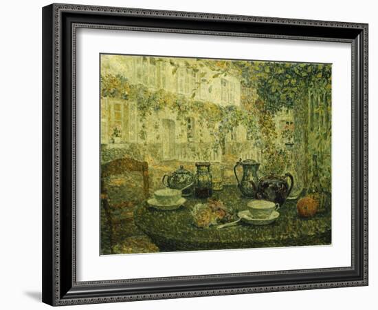 The Stone Table; Le Table De Pierre, 1919-Henri Eugene Augustin Le Sidaner-Framed Giclee Print