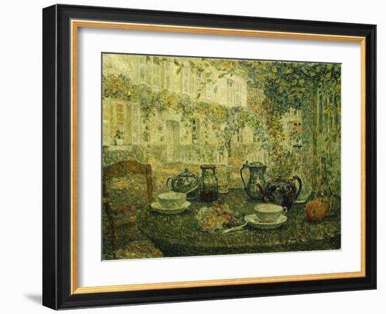 The Stone Table; Le Table De Pierre, 1919-Henri Eugene Augustin Le Sidaner-Framed Giclee Print