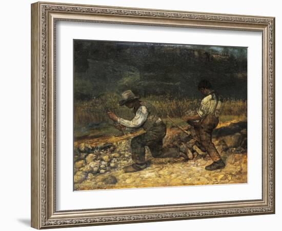 The Stonebreaker-Gustave Courbet-Framed Giclee Print