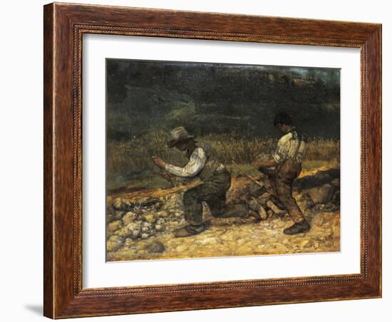 The Stonebreaker-Gustave Courbet-Framed Giclee Print