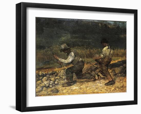 The Stonebreaker-Gustave Courbet-Framed Giclee Print