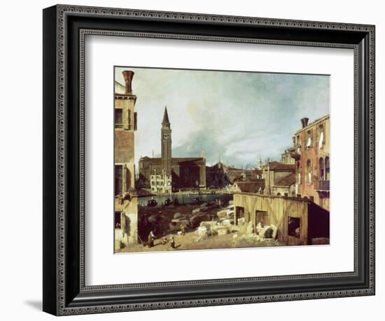 The Stonemason's Yard, C. 1726-30-Canaletto-Framed Giclee Print