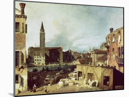 The Stonemason's Yard, C. 1726-30-Canaletto-Mounted Giclee Print