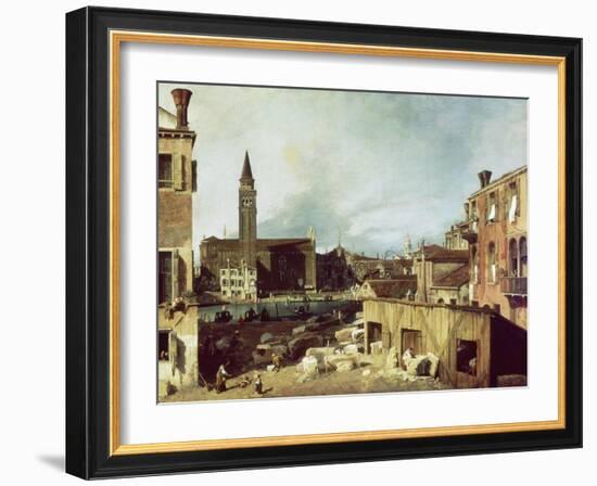 The Stonemason's Yard, C. 1726-30-Canaletto-Framed Giclee Print