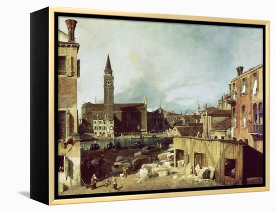 The Stonemason's Yard, C. 1726-30-Canaletto-Framed Premier Image Canvas