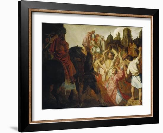 The Stoning of St. Stephen, 1625-Rembrandt van Rijn-Framed Giclee Print