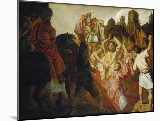 The Stoning of St. Stephen, 1625-Rembrandt van Rijn-Mounted Giclee Print