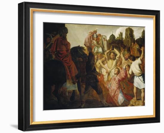 The Stoning of St. Stephen, 1625-Rembrandt van Rijn-Framed Giclee Print