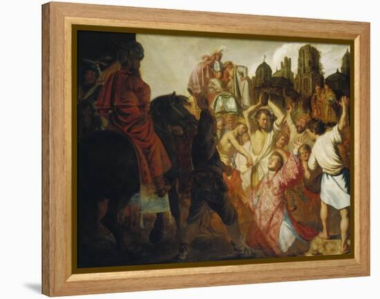 The Stoning of St. Stephen, 1625-Rembrandt van Rijn-Framed Premier Image Canvas