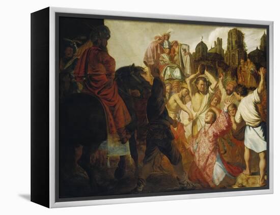 The Stoning of St. Stephen, 1625-Rembrandt van Rijn-Framed Premier Image Canvas