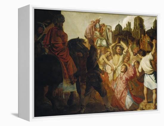 The Stoning of St. Stephen, 1625-Rembrandt van Rijn-Framed Premier Image Canvas