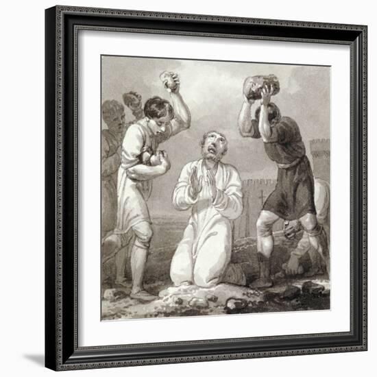 The Stoning of St Stephen, C1810-C1844-Henry Corbould-Framed Giclee Print