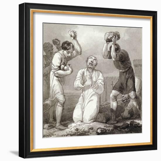 The Stoning of St Stephen, C1810-C1844-Henry Corbould-Framed Giclee Print