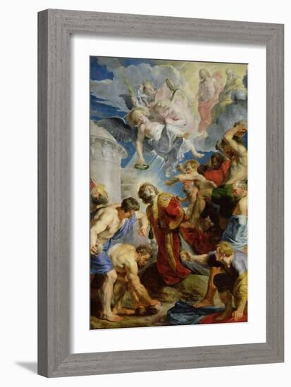 The Stoning of St. Stephen, from the Triptych of St. Stephen-Peter Paul Rubens-Framed Giclee Print