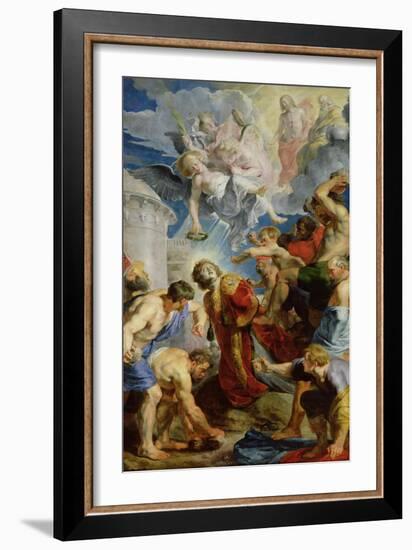 The Stoning of St. Stephen, from the Triptych of St. Stephen-Peter Paul Rubens-Framed Giclee Print