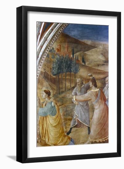 The Stoning of St Stephen, Mid 15th Century-Fra Angelico-Framed Giclee Print