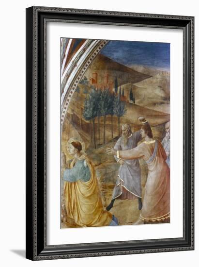 The Stoning of St Stephen, Mid 15th Century-Fra Angelico-Framed Giclee Print