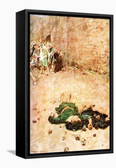 The Stoning of Stephen-William Hatherell-Framed Premier Image Canvas