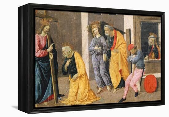 The Stories of St Peter, Detail from Predella of Sacred Conversation-Domenico Ghirlandaio-Framed Premier Image Canvas