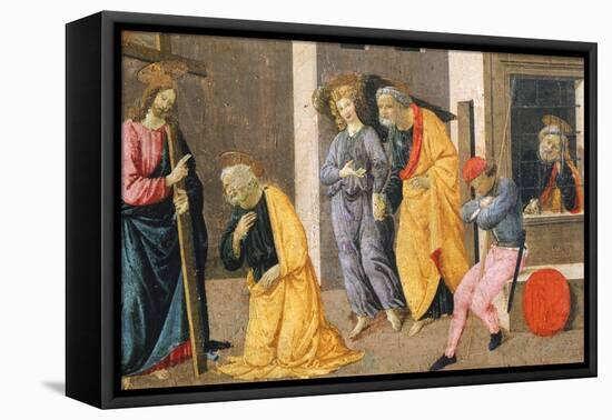 The Stories of St Peter, Detail from Predella of Sacred Conversation-Domenico Ghirlandaio-Framed Premier Image Canvas