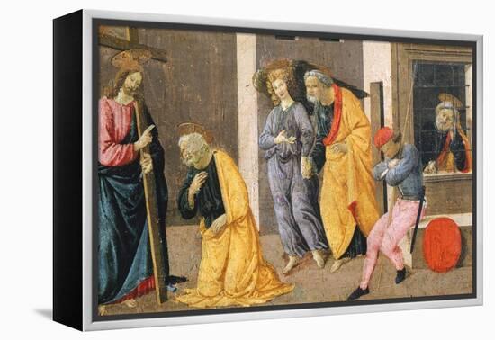 The Stories of St Peter, Detail from Predella of Sacred Conversation-Domenico Ghirlandaio-Framed Premier Image Canvas