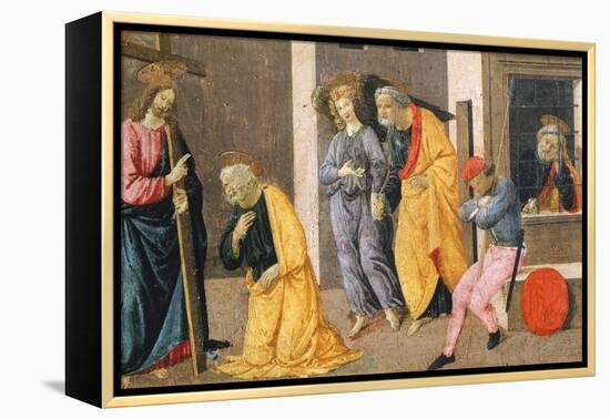 The Stories of St Peter, Detail from Predella of Sacred Conversation-Domenico Ghirlandaio-Framed Premier Image Canvas