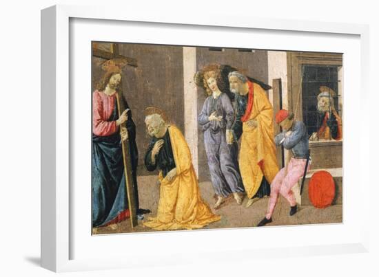 The Stories of St Peter, Detail from Predella of Sacred Conversation-Domenico Ghirlandaio-Framed Giclee Print