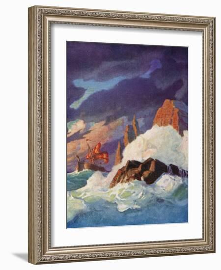 The Storm on the Firth of Clyde-Newell Convers Wyeth-Framed Giclee Print