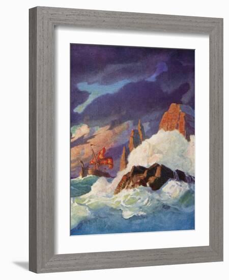 The Storm on the Firth of Clyde-Newell Convers Wyeth-Framed Giclee Print