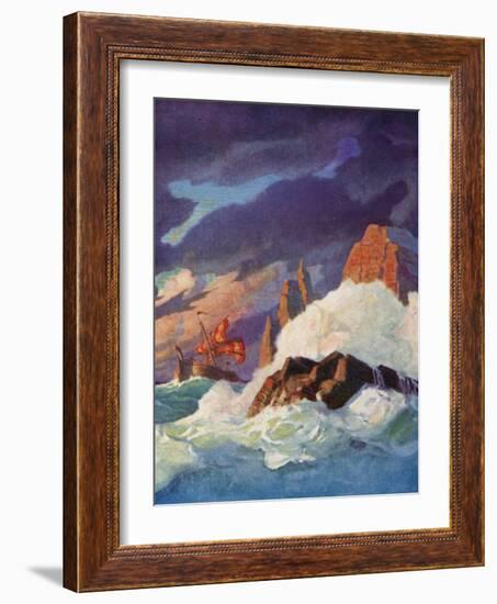 The Storm on the Firth of Clyde-Newell Convers Wyeth-Framed Giclee Print