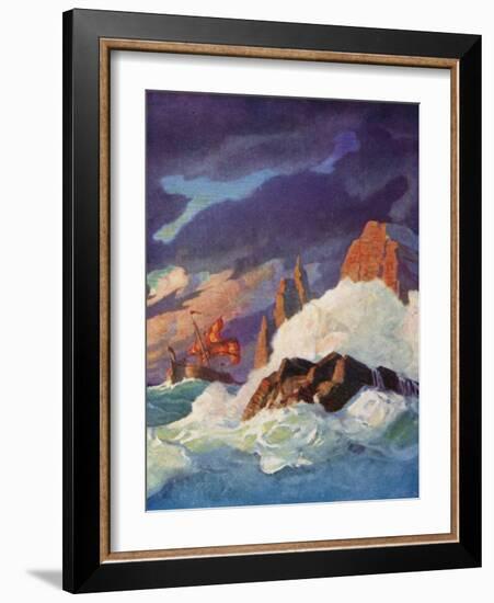 The Storm on the Firth of Clyde-Newell Convers Wyeth-Framed Giclee Print