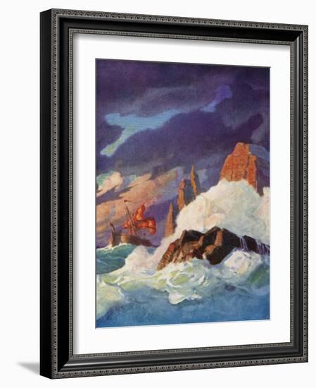 The Storm on the Firth of Clyde-Newell Convers Wyeth-Framed Giclee Print