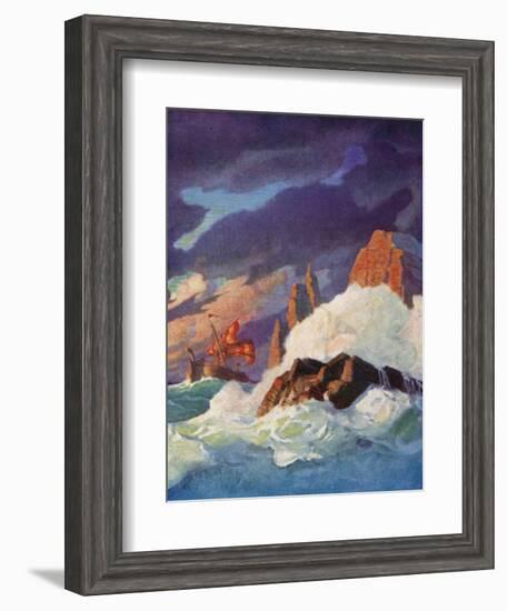 The Storm on the Firth of Clyde-Newell Convers Wyeth-Framed Giclee Print