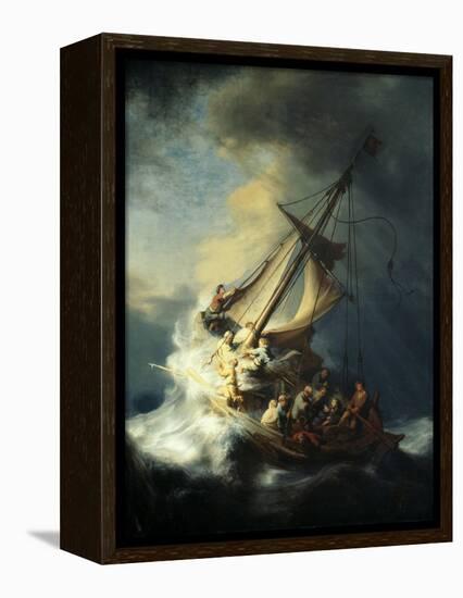 The Storm on the Sea of Galilee-Rembrandt van Rijn-Framed Premier Image Canvas