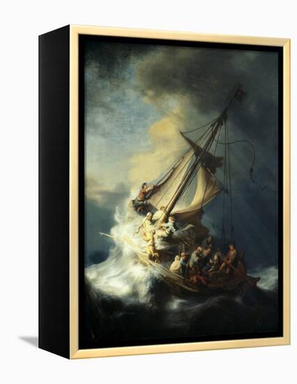 The Storm on the Sea of Galilee-Rembrandt van Rijn-Framed Premier Image Canvas