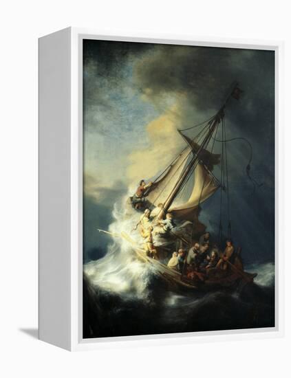 The Storm on the Sea of Galilee-Rembrandt van Rijn-Framed Premier Image Canvas