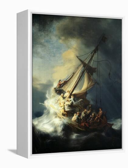 The Storm on the Sea of Galilee-Rembrandt van Rijn-Framed Premier Image Canvas