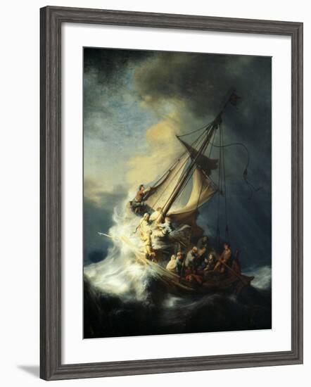 The Storm on the Sea of Galilee-Rembrandt van Rijn-Framed Giclee Print