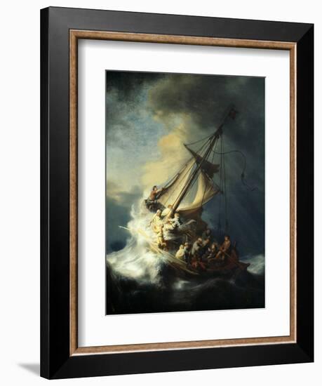 The Storm on the Sea of Galilee-Rembrandt van Rijn-Framed Premium Giclee Print