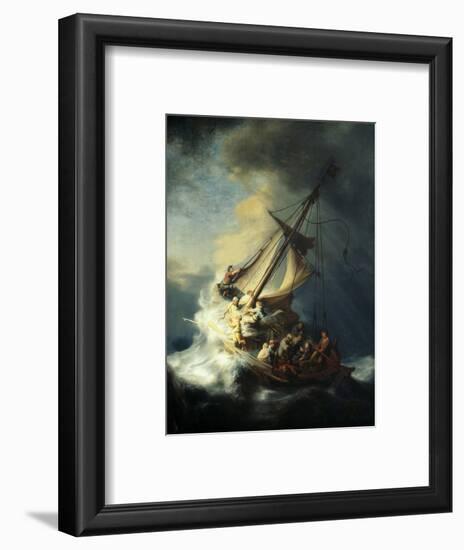 The Storm on the Sea of Galilee-Rembrandt van Rijn-Framed Premium Giclee Print