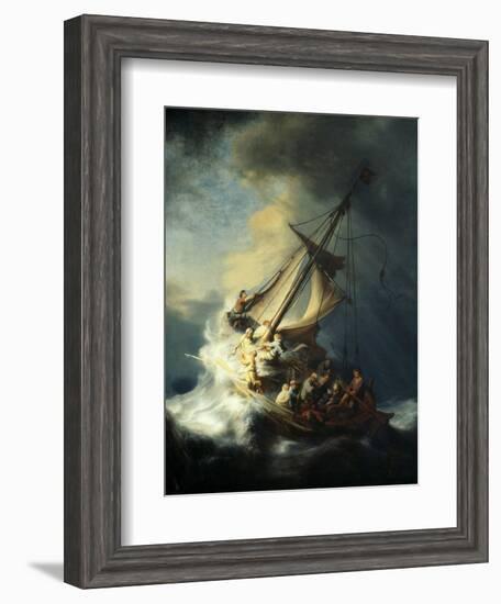 The Storm on the Sea of Galilee-Rembrandt van Rijn-Framed Giclee Print