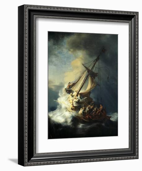 The Storm on the Sea of Galilee-Rembrandt van Rijn-Framed Giclee Print