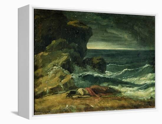 The Storm or the Wreck (Oil on Canvas)-Theodore Gericault-Framed Premier Image Canvas