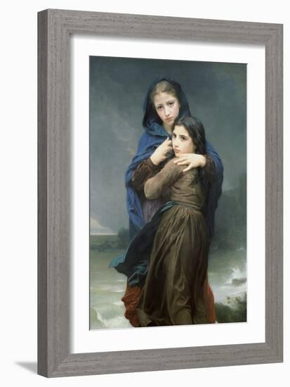 The Storm-William Adolphe Bouguereau-Framed Art Print
