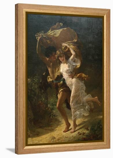 The Storm-Pierre-Auguste Cot-Framed Stretched Canvas