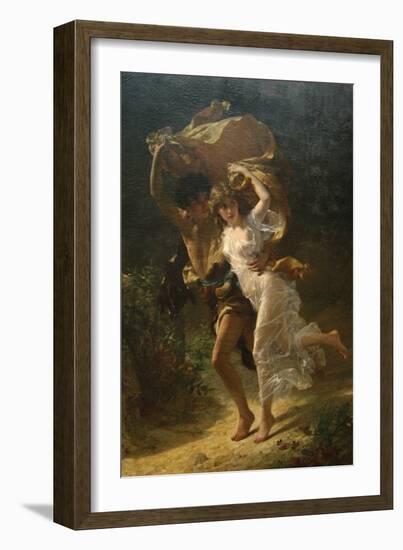 The Storm-Pierre-Auguste Cot-Framed Art Print