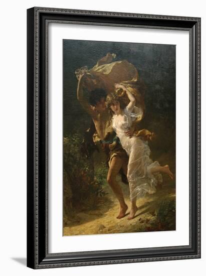 The Storm-Pierre-Auguste Cot-Framed Art Print